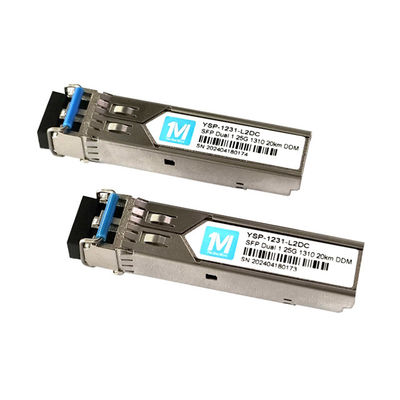 1.25G Duplex 20km 1310nm LC Connector 1000BASE SMF Fiber Optic Module Trasmettitore SFP con implementazione DDMI