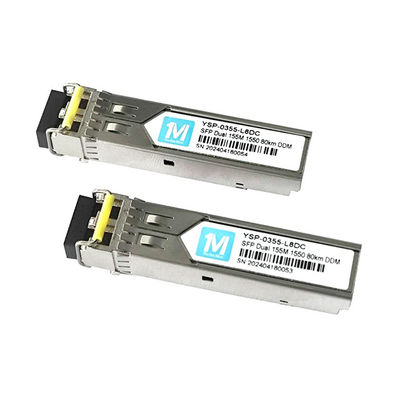 3 155M Duplex 80km 1550nm LC Connector DDM 100BASE SMF Modulo in fibra ottica Trasmettitore SFP innescabile