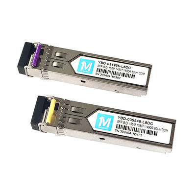 80 km Distanza Tempo 3 anni LC Connector DDM WDM Simplex Modulo Ottico Trasmettitore SFP Modulo 155M BIDI 1490nm/1550nmn