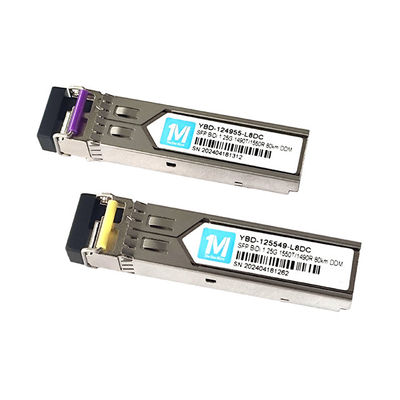 SMF 1.25G BIDI 80km 1490nm/1550nm LC Connector DDM WDM Simplex Modulo Ottico Trasmettitore Modulo SFP in rete Wiegand
