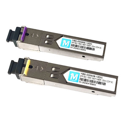 155M BIDI 120km 1490nm/1550nm SC Connector DDM WDM Simplex Fiber Optic Transceiver Modulo SFP con funzioni DDM e WDM