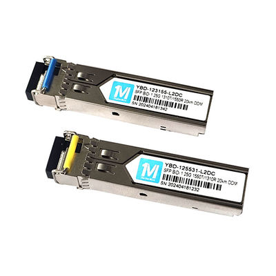 Fibra SMF Tipo 1.25G BIDI 20km 1310nm/1550nm LC Connector Modulo ottico DDM WDM Simplex Modulo trasmettitore SFP per FTTX