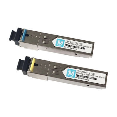2.5G BIDI 10km 1310nm/1550nm SC Connector Modulo ottico DDM WDM Simplex