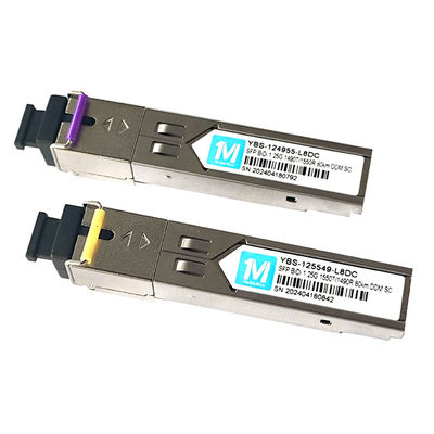 Fibra SMF Tipo 1.25G BIDI 80km 1490nm/1550nm SC Connector Modulo ottico DDM WDM Simplex Modulo trasmettitore SFP per FTTX