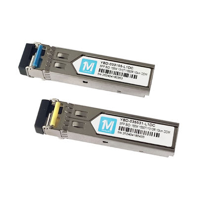 3.3V Trasmettitori a fibra ottica 155M BIDI 10km 1310nm/1550nm LC Connector DDM WDM Simplex SFP Modulo per la trasmissione dei dati