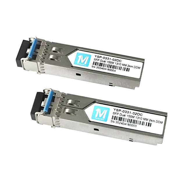 155M Duplex 2km 1310nm LC Connector DDM 100BASE MMF Modulo in fibra ottica Trasmettitore SFP innescabile