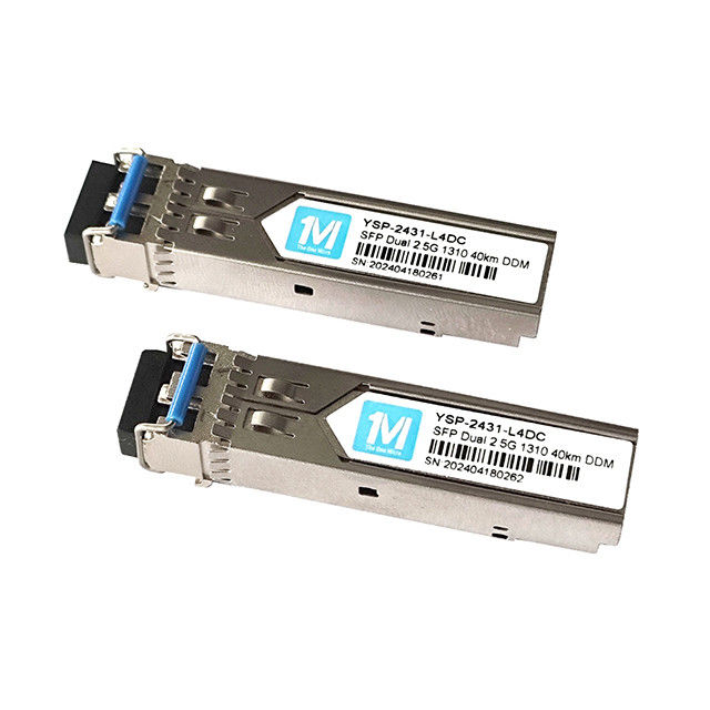 Connessione di rete stabile 2.5G Duplex 40km SMF Modulo di fibra ottica Trasmettitore SFP con connettore LC 1310nm DDM