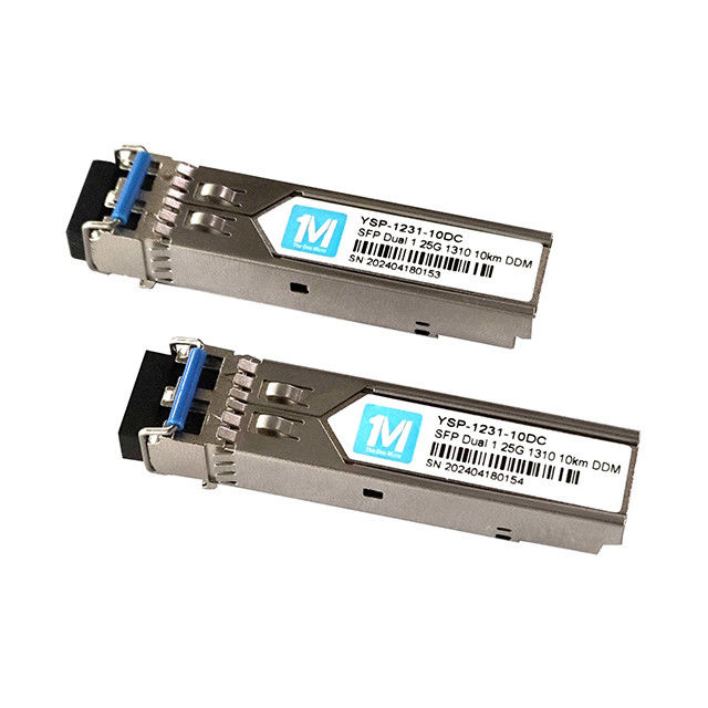 1.25G Duplex 10km Distanza 1310nm LC Connector DDM 1000BASE SMF Fibra ottica Modulo trasmettitore SFP innescabile