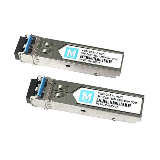 Modulo di fibra ottica SMF Trasmettitore SFP innescabile 100BASE 155M Duplex 40km 1310nm LC Connector DDM per la connessione di rete