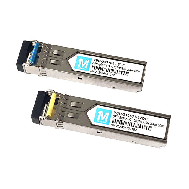 Fibra SMF Tipo 2.5G BIDI 20km 1310nm/1550nm LC Connector Modulo ottico DDM WDM Simplex Modulo trasmettitore SFP