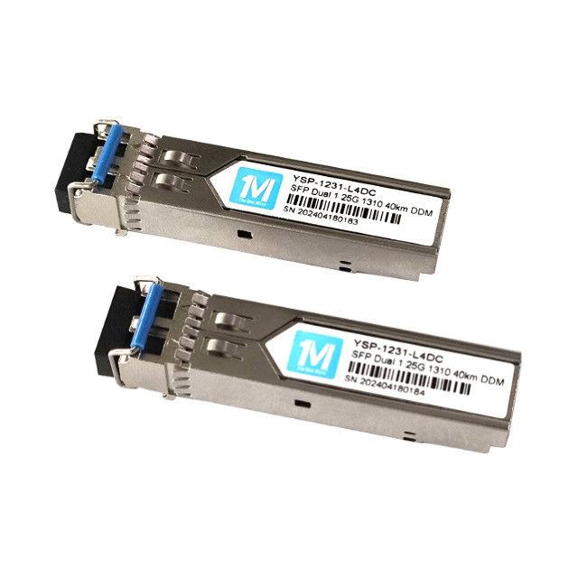 1.25G Duplex 40km 1310nm LC Connector DDM 1000BASE SMF Modulo in fibra ottica Trasmettitore SFP innescabile per la trasmissione dei dati