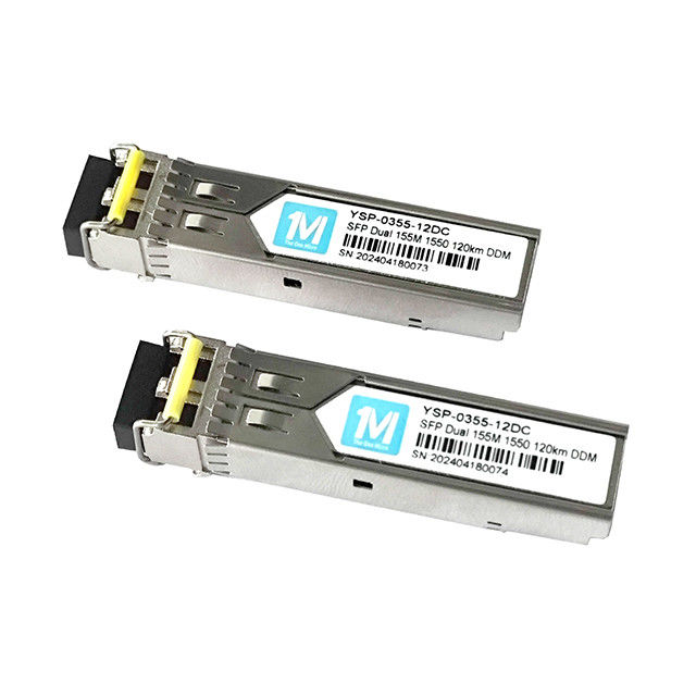 DDMI 155M Duplex 120km 1550nm LC Connector SMF Modulo in fibra ottica SFP trasmettitore in fiocco per infrastrutture di rete