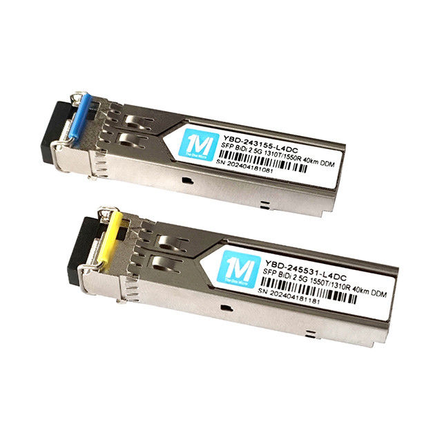 Fibra SMF Tipo 2.5G BIDI 40km 1310nm/1550nm LC connettore DDM WDM Simplex Modulo Ottico Trasmettitore Modulo SFP