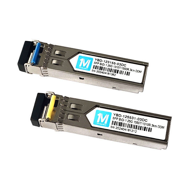 Trasmettitori a fibra ottica 1.25G BIDI 3km 1310nm/1550nm LC Connector DDM WDM Modulo ottico simplex Trasmettitore modulo SFP