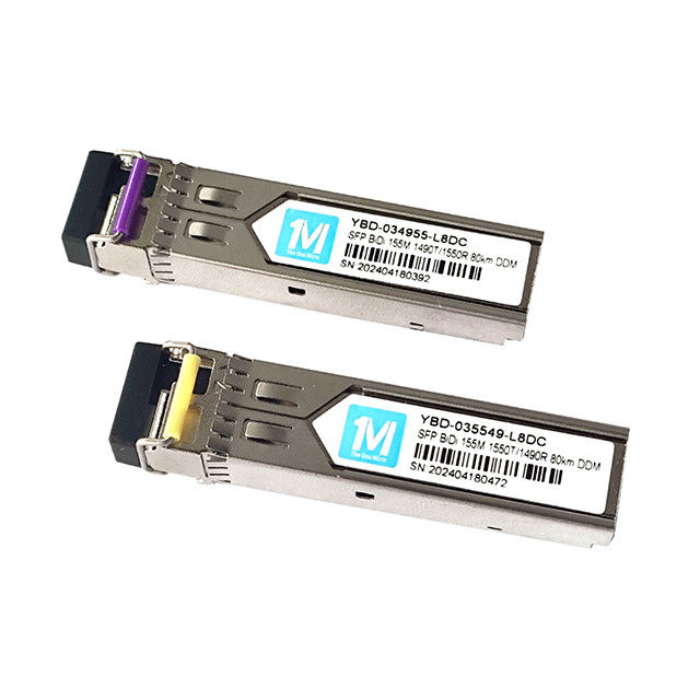 80 km Distanza Tempo 3 anni LC Connector DDM WDM Simplex Modulo Ottico Trasmettitore SFP Modulo 155M BIDI 1490nm/1550nmn