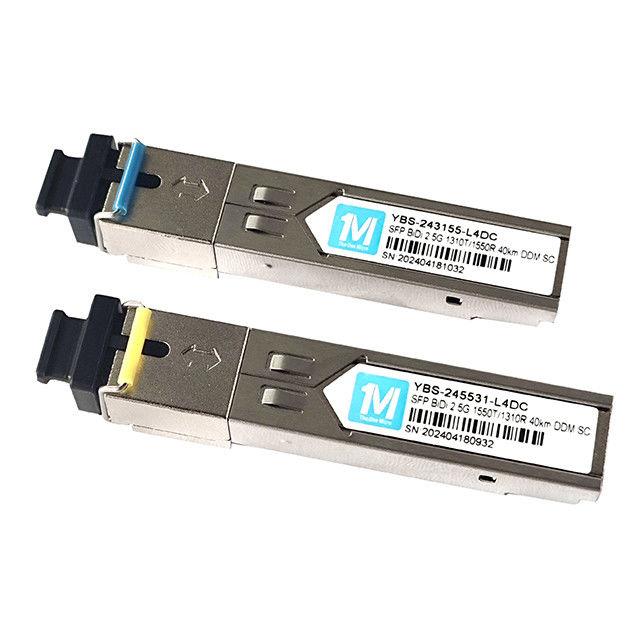 Fibra SMF Tipo 2.5G BIDI 40km 1310nm/1550nm SC Connector Modulo ottico DDM WDM Simplex Modulo trasmettitore SFP