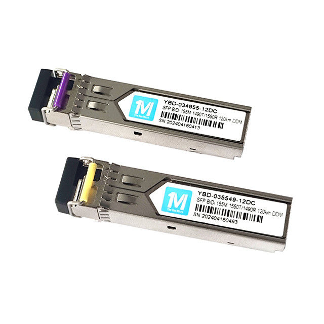 3.3V Trasmettitori a fibra ottica 155M BIDI 120km 1490nm/1550nm LC Connector DDM WDM Modulo ottico simplex Trasmettitore modulo SFP