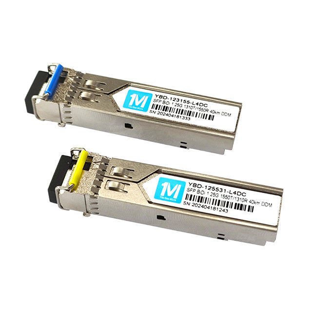 1.25G BIDI 40km 1310nm/1550nm LC Connector DDM WDM Simplex Modulo Ottico Trasmettitore Modulo SFP per il trasferimento di dati veloce