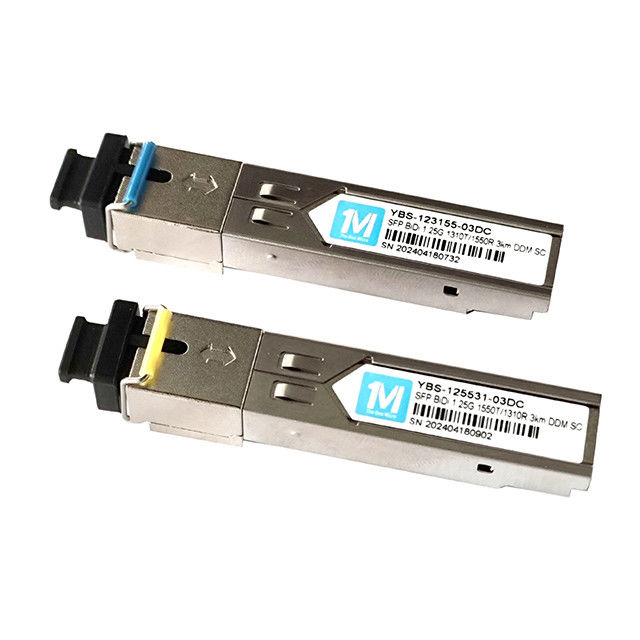 3 DDMI Sì 1.25G BIDI 3km 1310nm/1550nm SC Connector WDM Simplex Optical Module Transceiver SFP per connessioni di rete