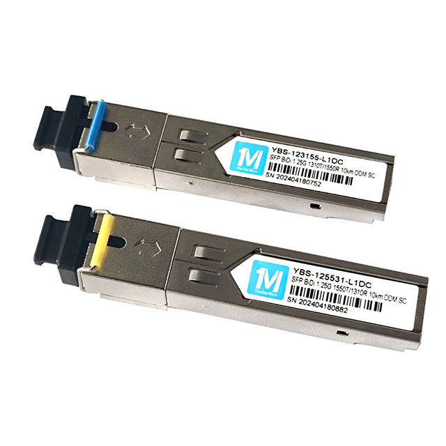 1.25G BIDI SC 10km 1310nm/1550nm DDM WDM Modulo ottico simplex Trasmettitore modulo SFP per prestazioni di rete migliorate