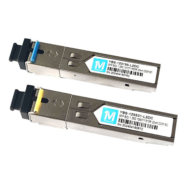 FTTX 1.25G BIDI 20km 1310nm/1550nm SC Connector Modulo ottico DDM WDM Simplex Trasmettitore Modulo SFP Performance