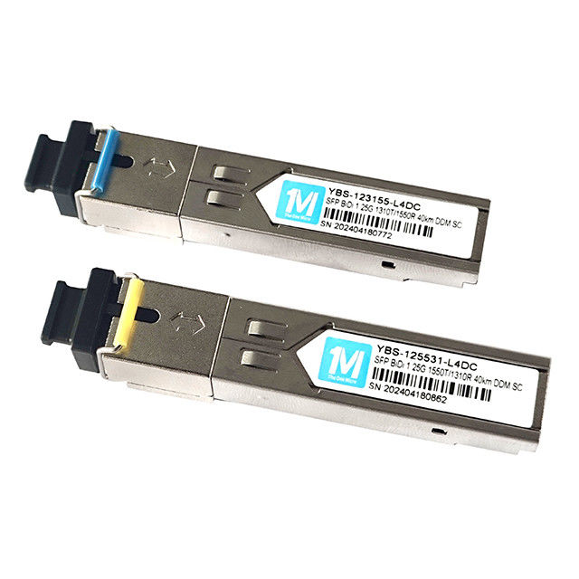 1.25G Data Rate 40km Distanza BIDI SC Connector DDM WDM Modulo ottico simplex Trasmettitore modulo SFP 1310nm/1550nm