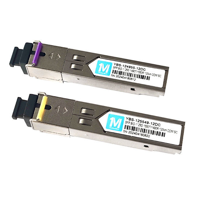 1.25G BIDI SC SMF Fibra WDM Modulo Ottico Simplex SFP Trasmettitore 120km 1490nm/1550nm