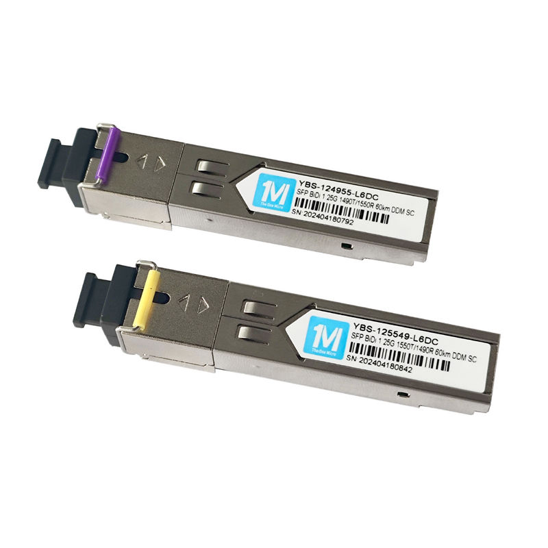 1.25G BIDI 60km 1490nm/1550nmn SC Connector DDM WDM Simplex Modulo Ottico Trasmettitore Modulo SFP Tipo di fibra SMF