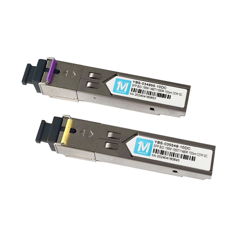 Rete 155M BIDI 100km WDM SC Connector Modulo ottico DDM Simplex Modulo trasmettitore SFP con lunghezza d'onda 1490nm/1550nm