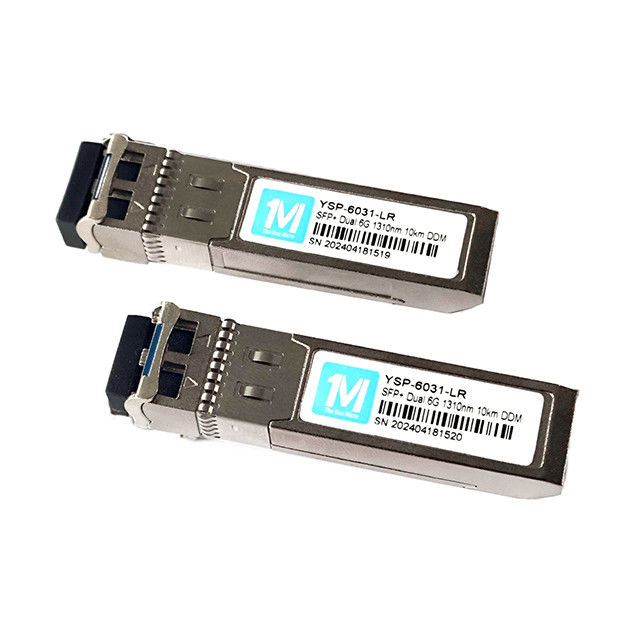 Interfaccia LC duplex 6G SFP 10km 1310nm LC DDM SMF Modulo ottico per reti a fibra singola a lunga distanza