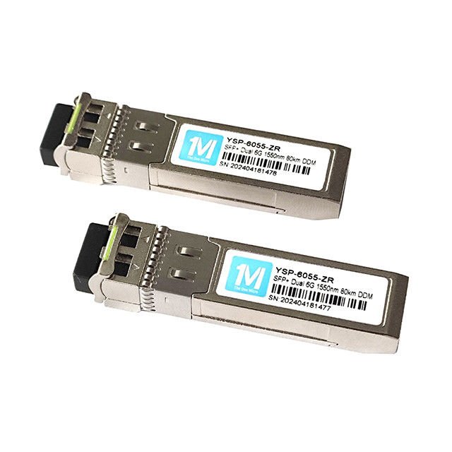 6G SFP Duplex 80km 1550nm LC DDM SMF Modulo ottico da 6GB Modulo SFP monomodo