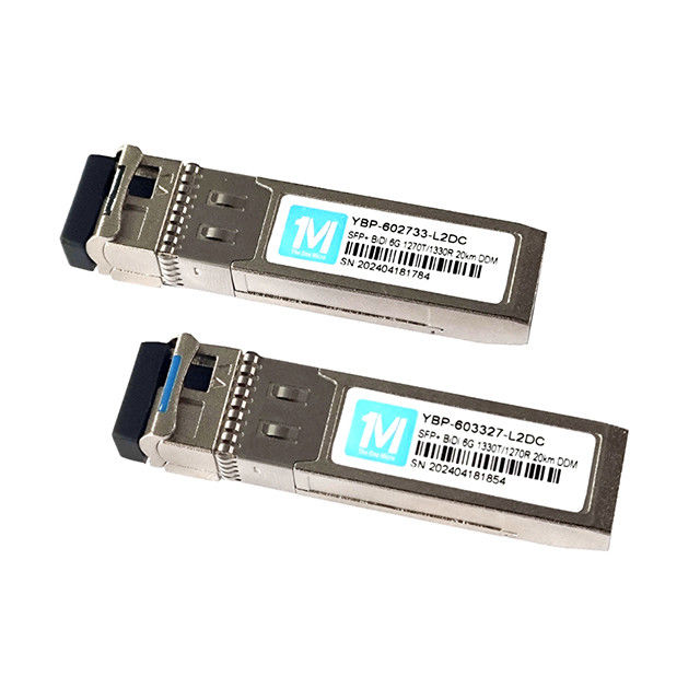 Distanza di 20 km 6G SFP BIDI 1270nm/1330nm WDM LC Connector DDM Transceiver ottico per FTTX Fiber Network Module Network