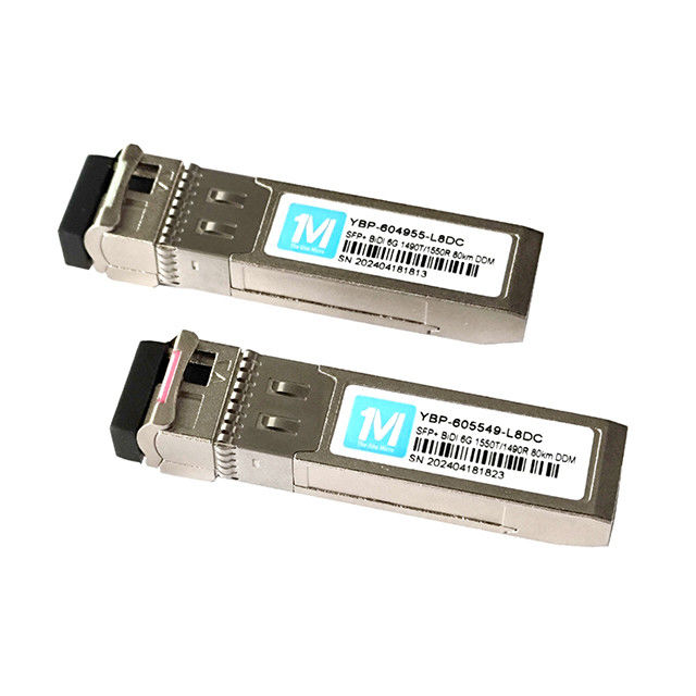 6G SFP BIDI 80km 1490nm/1550nm WDM LC Connector DDM Transceiver ottico con rete a fibra ottica veloce