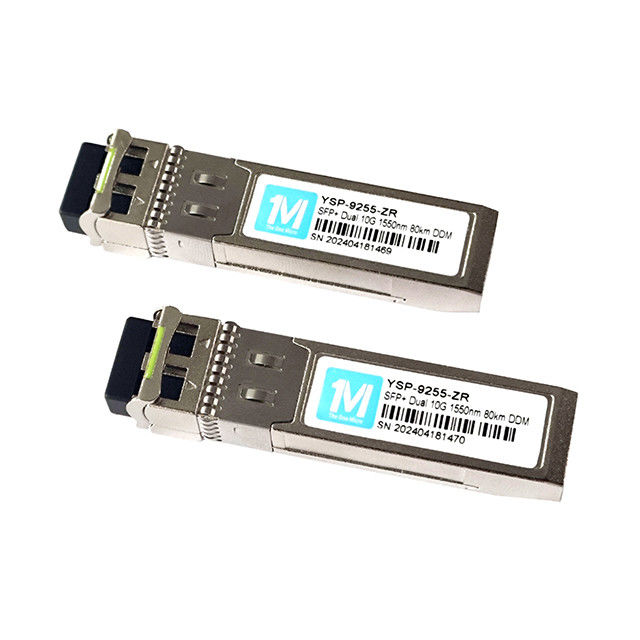 10G SFP Duplex LC 80km 1550nm LC DDM SMF 10GB Modulo ottico Modulo SFP monomodo SFP 10G ZR 1550nm Lunghezza d'onda